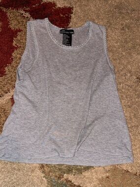 No Boundaries Light Gray Scoop Neck Tank Top